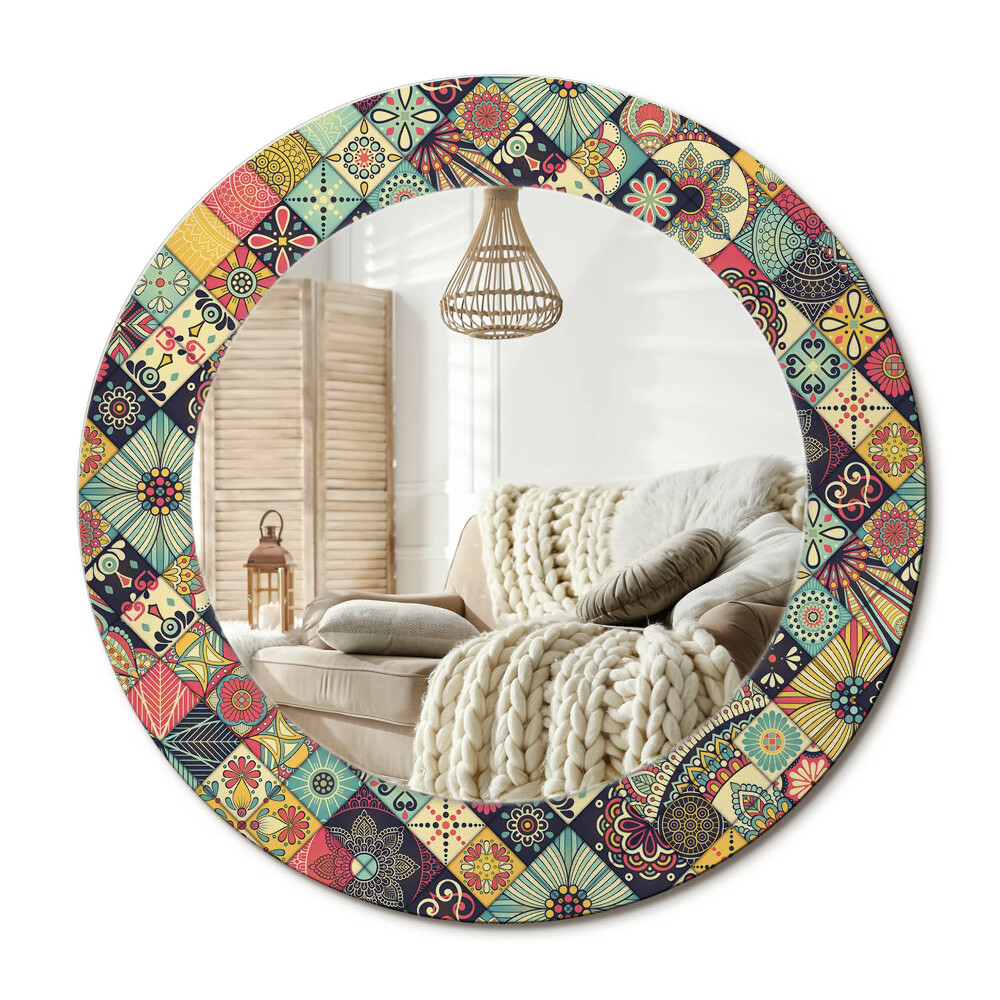 Obdĺžnikové dekoračné zrkadlo Patchworkové dlaždice