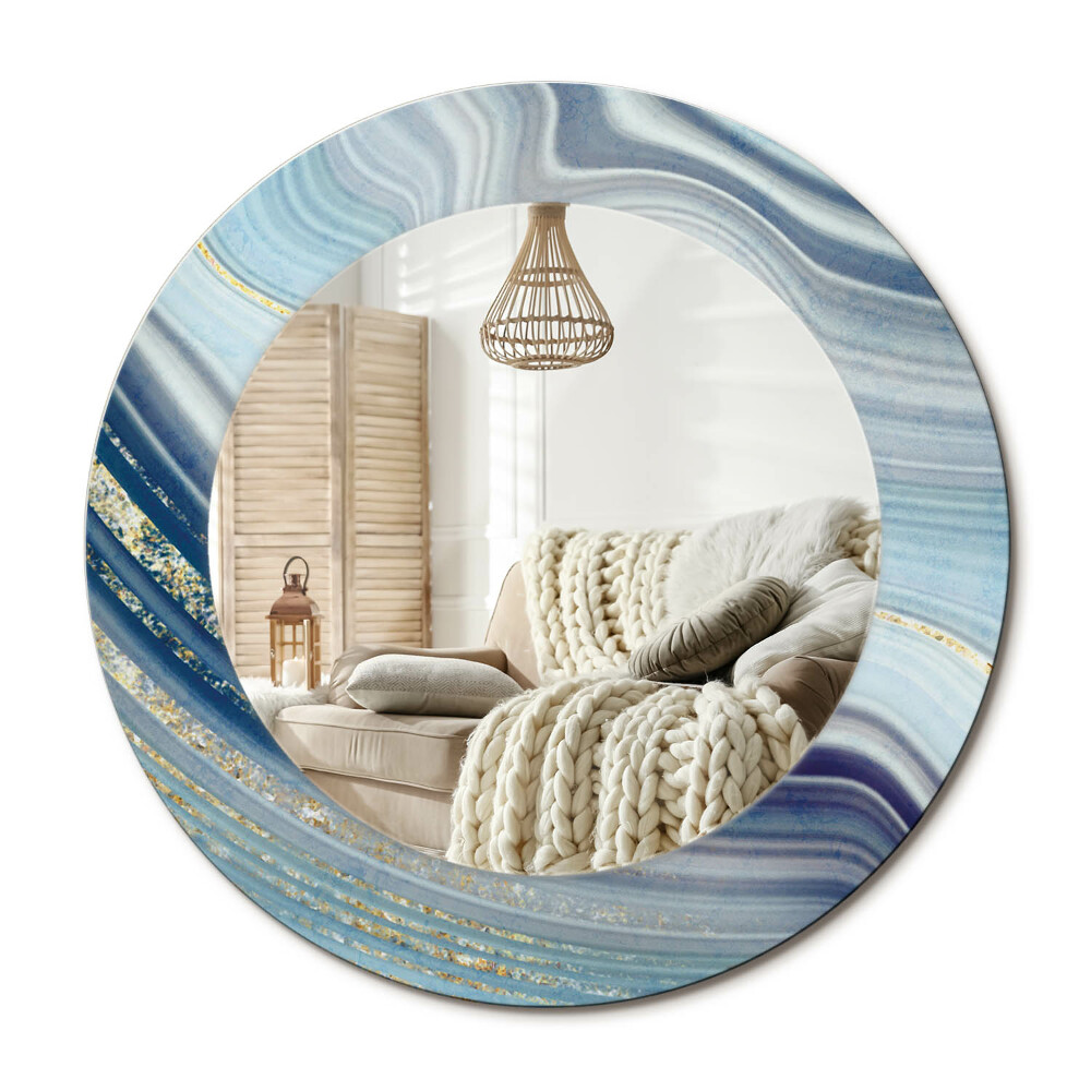 Dekoračné zrkadlo na stenu Modrý mramor