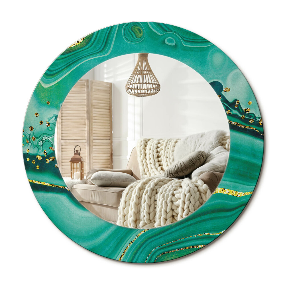 Zrkadlo s rámom s potlačou Agátový mramor