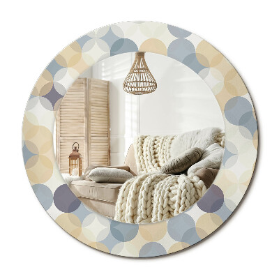 Obdĺžnikové dekoračné zrkadlo Geometrické kruhy