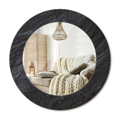 Zrkadlo s rámom s potlačou Čierny kameň