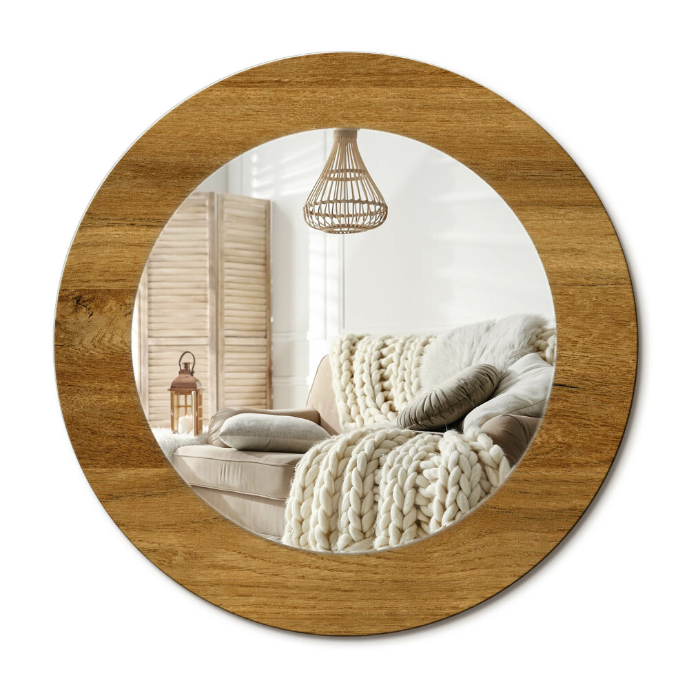 Zrkadlo s rámom s potlačou Rustikálny dub