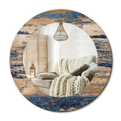 Zrkadlo s rámom s potlačou Abstraktné drevo