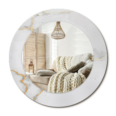 Dekoračné zrkadlo na stenu Biely mramor