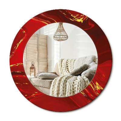 Obdĺžnikové dekoračné zrkadlo Červený mramor