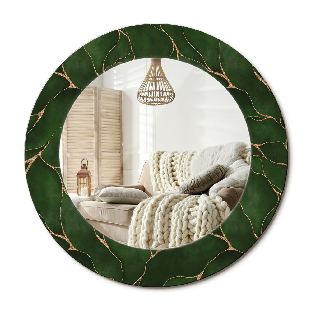 Obdĺžnikové dekoračné zrkadlo Abstraktný list