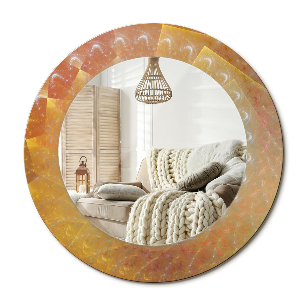 Zrkadlo s rámom s potlačou Špirálová abstrakcia