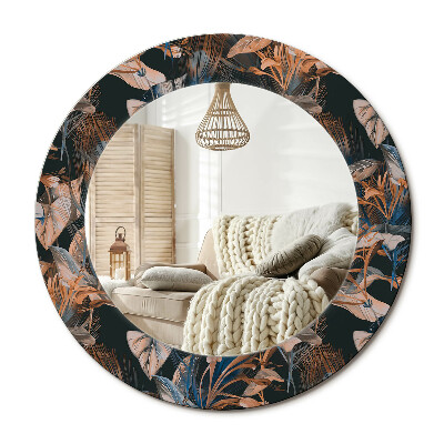 Dekoračné zrkadlo na stenu Tmavé tropické listy