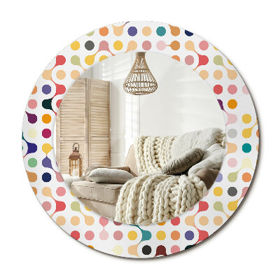 Obdĺžnikové dekoračné zrkadlo Pop art bodky