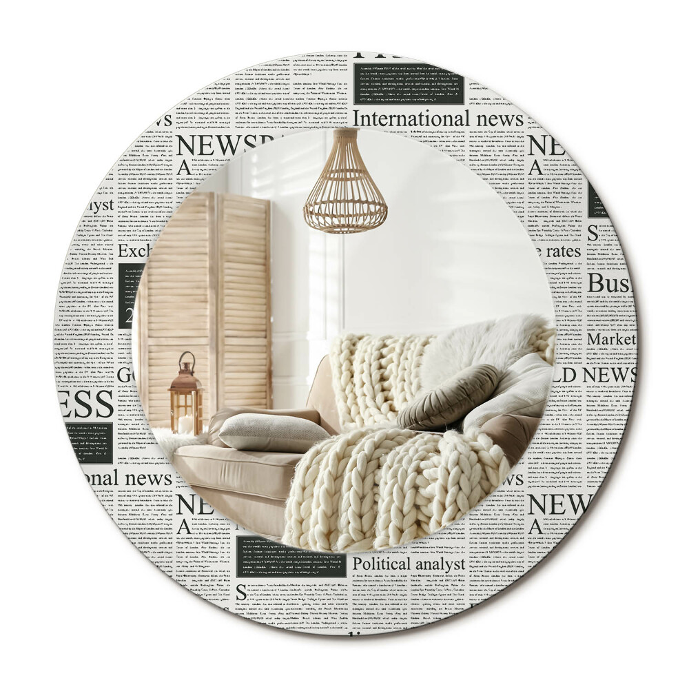 Obdĺžnikové dekoračné zrkadlo Noviny