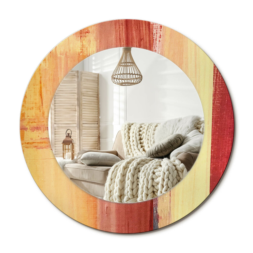 Zrkadlo s rámom s potlačou Abstraktná maľba