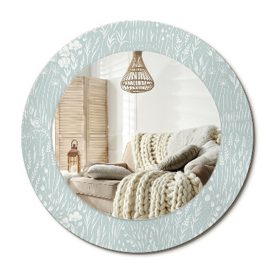 Zrkadlo s rámom s potlačou Slimák na lúke