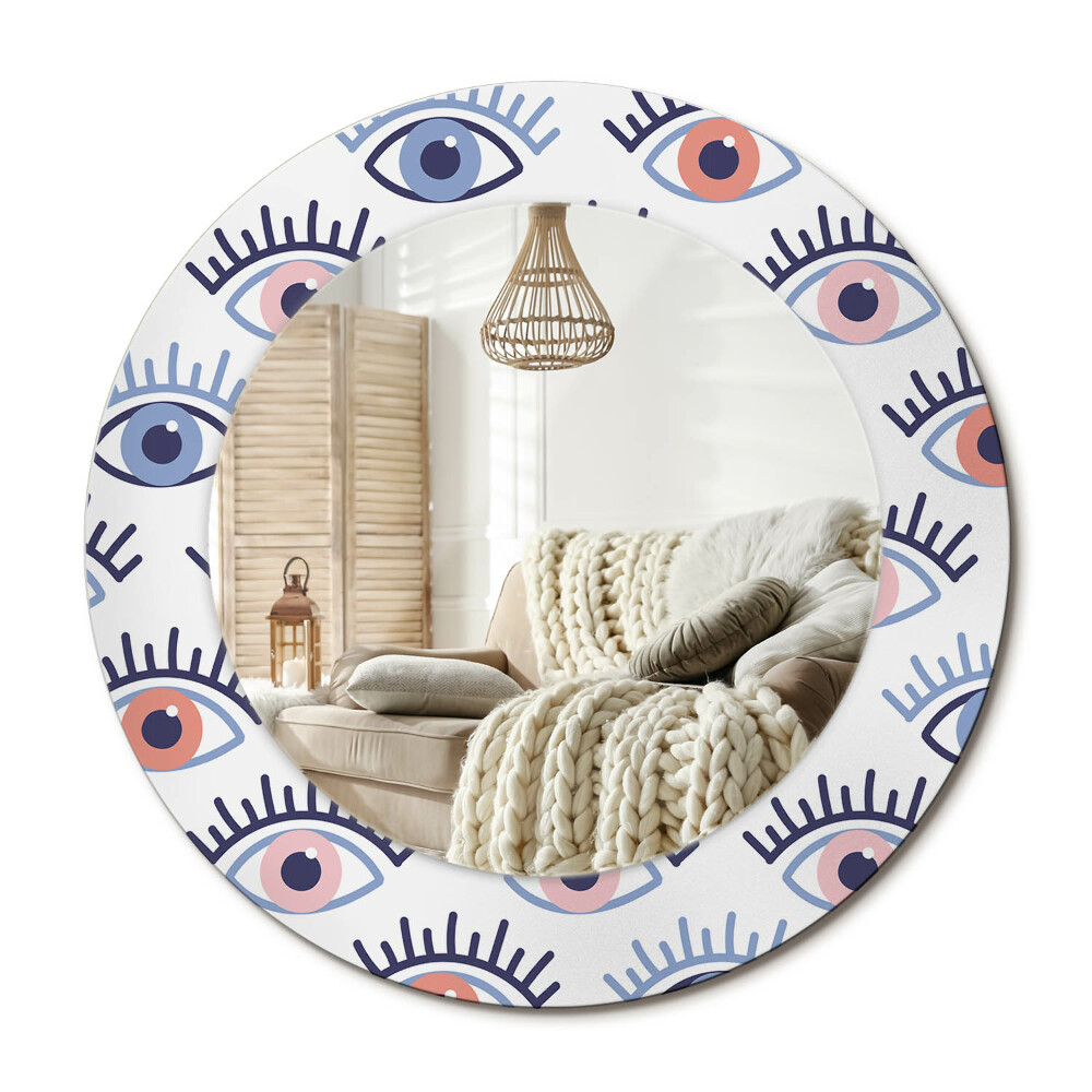 Zrkadlo s rámom s potlačou Oči