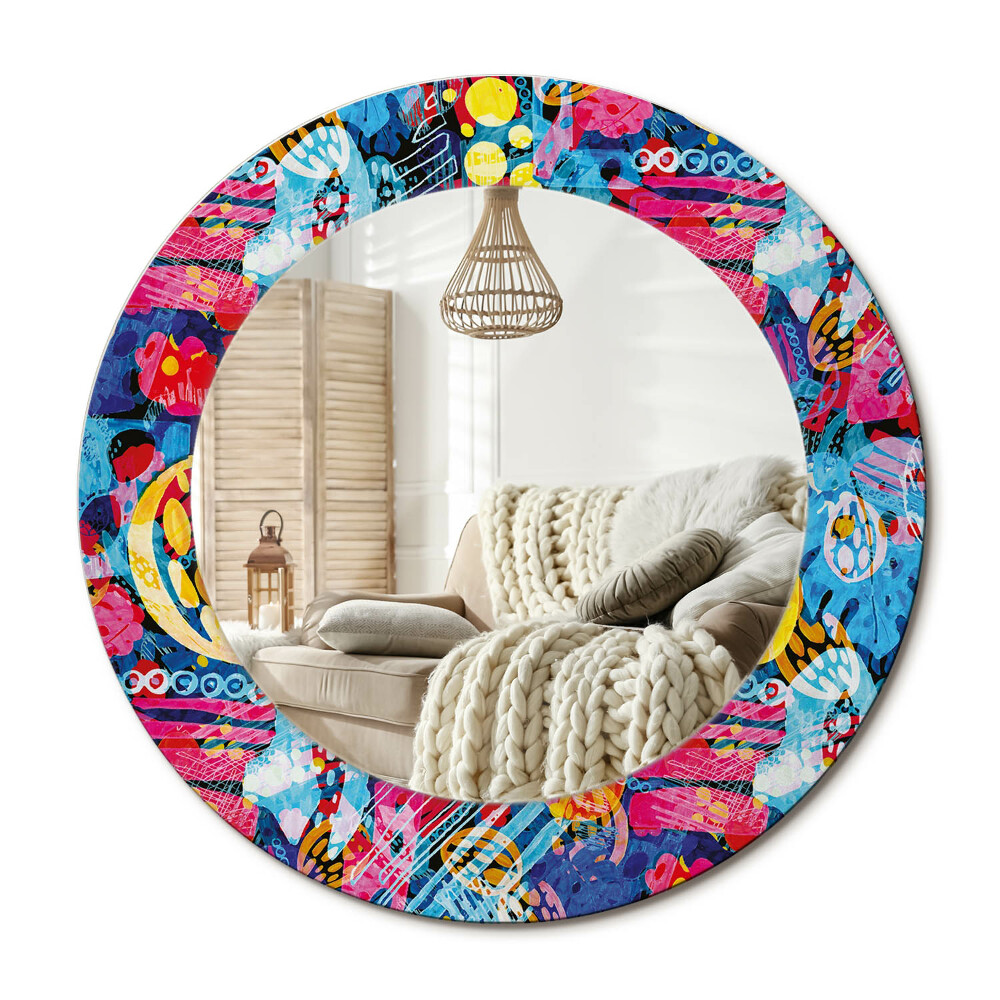 Dekoračné zrkadlo na stenu Farebné čmáranice