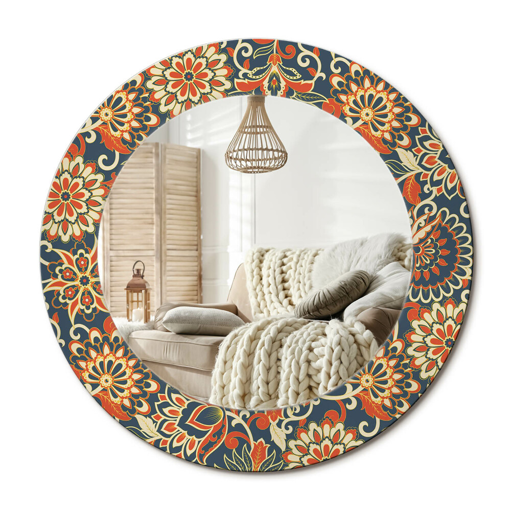 Obdĺžnikové dekoračné zrkadlo Retro kvety