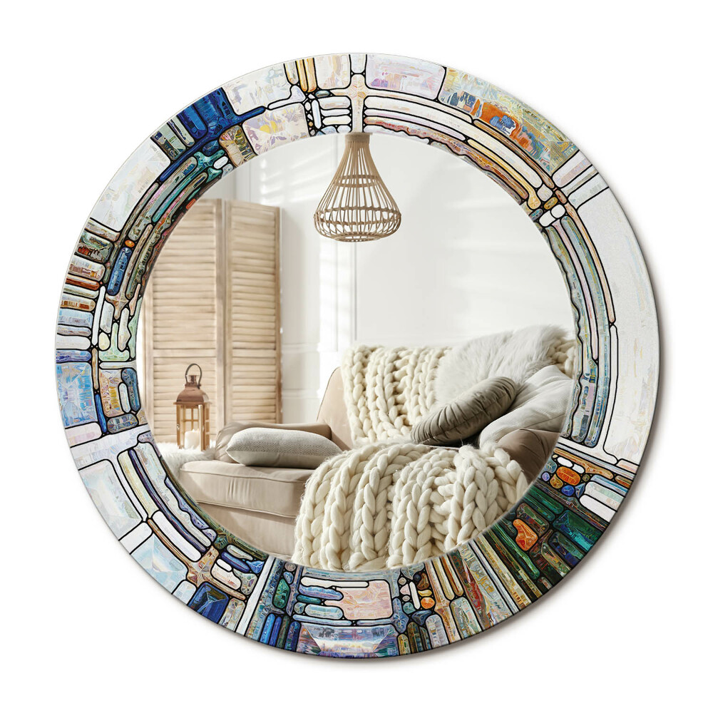 Obdĺžnikové dekoračné zrkadlo Farebné sklo