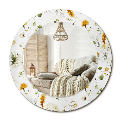 Obdĺžnikové dekoračné zrkadlo Poľné kvety