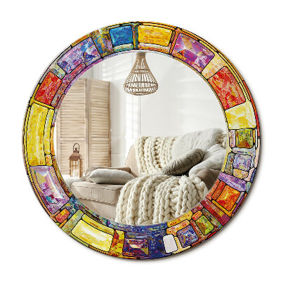 Dekoračné zrkadlo na stenu Farebné vitráže