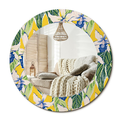 Zrkadlo s rámom s potlačou Orchidey