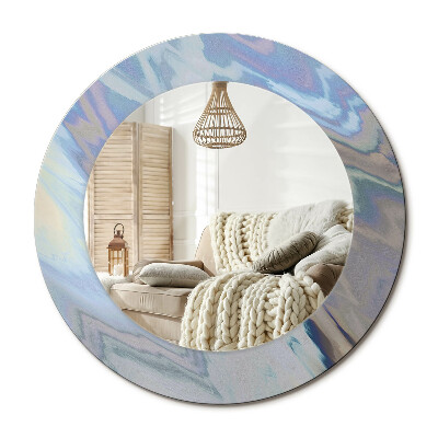 Zrkadlo s rámom s potlačou Abstraktné vlny