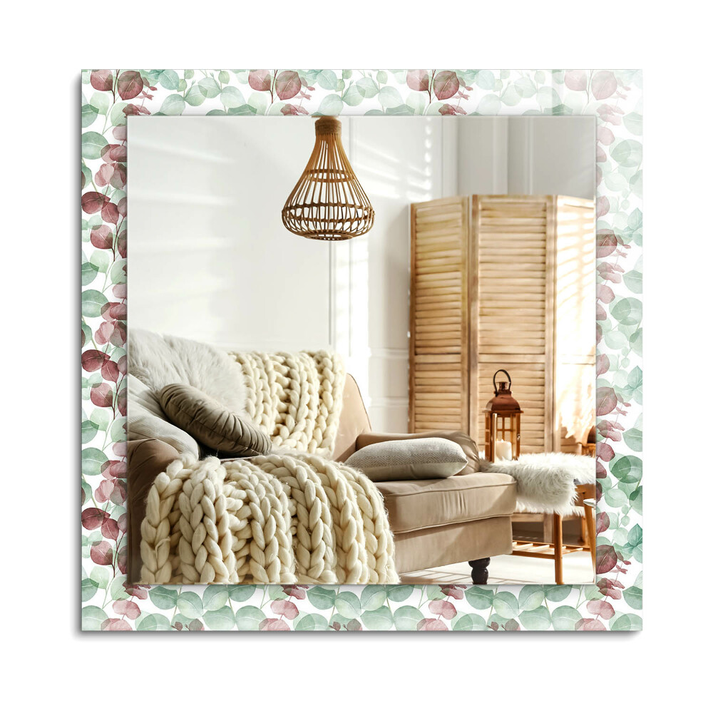Obdĺžnikové dekoračné zrkadlo Akvarelové listy