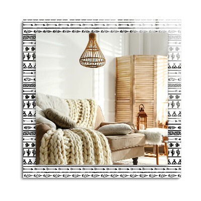 Obdĺžnikové dekoračné zrkadlo na stenu Kaktusy s hrotmi šípov