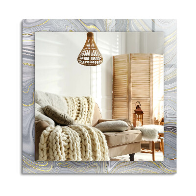 Obdĺžnikové zrkadlo rám s potlačou Abstraktné mramorové vzory