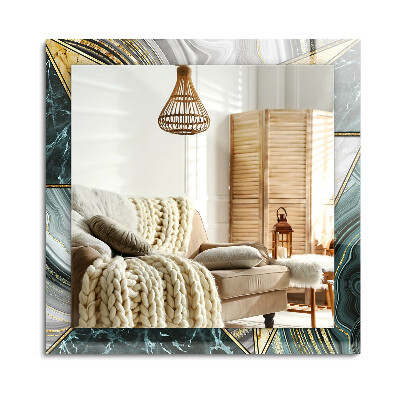 Obdĺžnikové zrkadlo rám s potlačou Abstraktné geometrické vzory