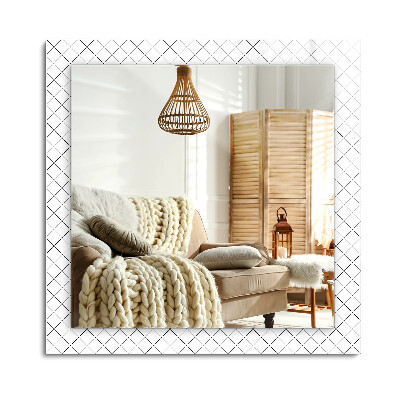 Obdĺžnikové dekoračné zrkadlo Čiary károvaného vzoru