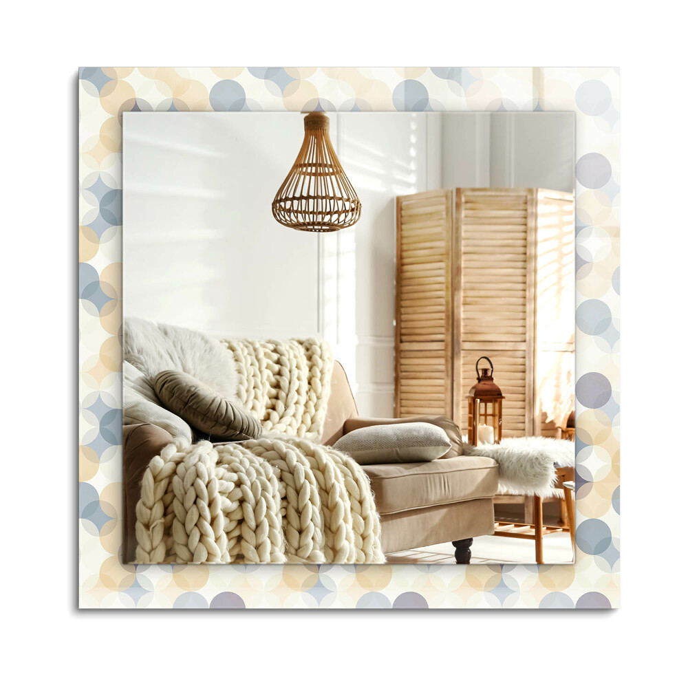 Obdĺžnikové zrkadlo rám s potlačou Farebné okrúhle vzory