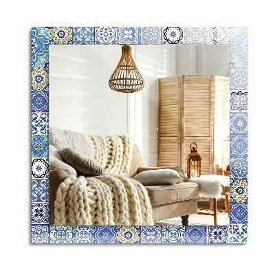 Obdĺžnikové dekoračné zrkadlo Marocké vzory