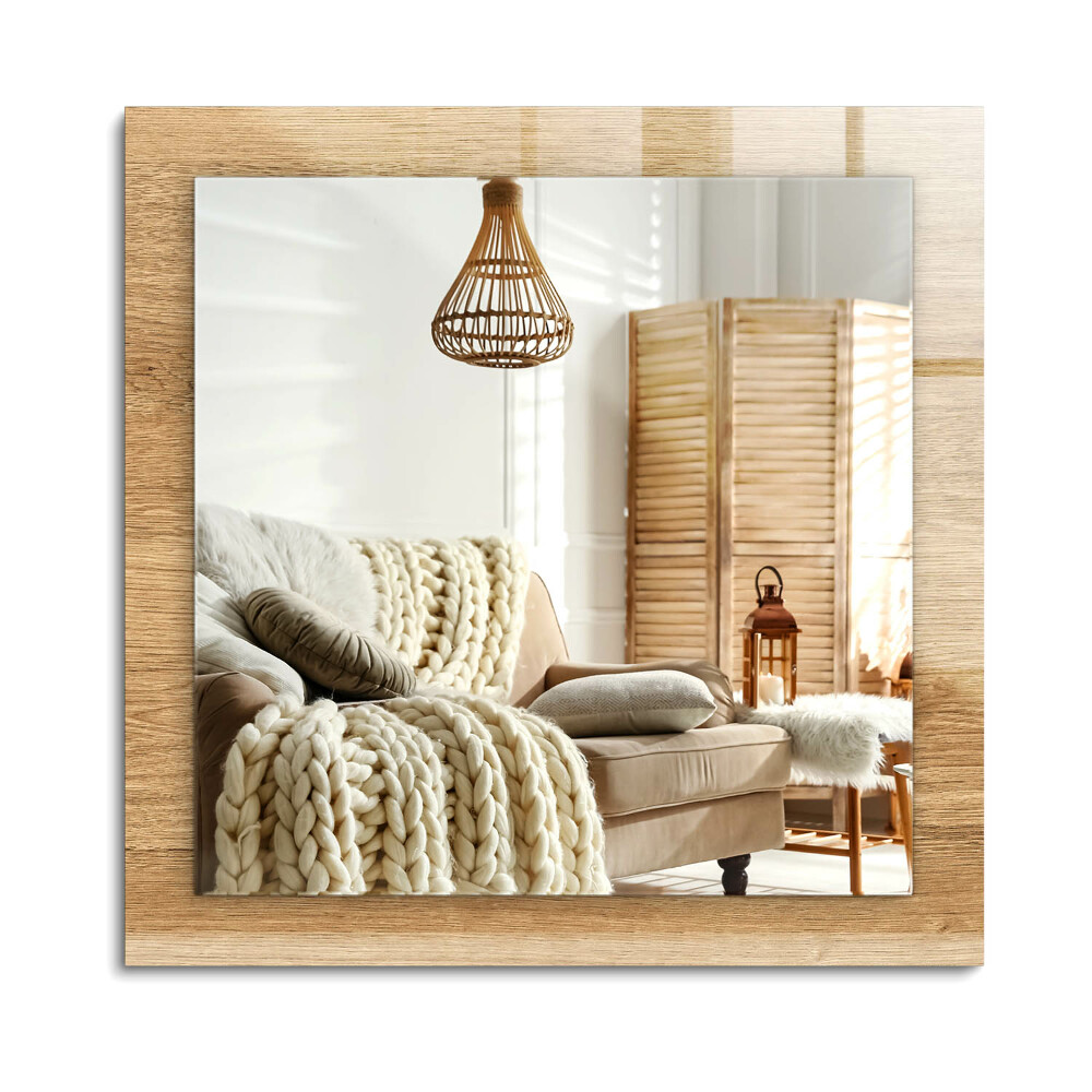 Obdĺžnikové dekoračné zrkadlo Drevo so štruktúrou