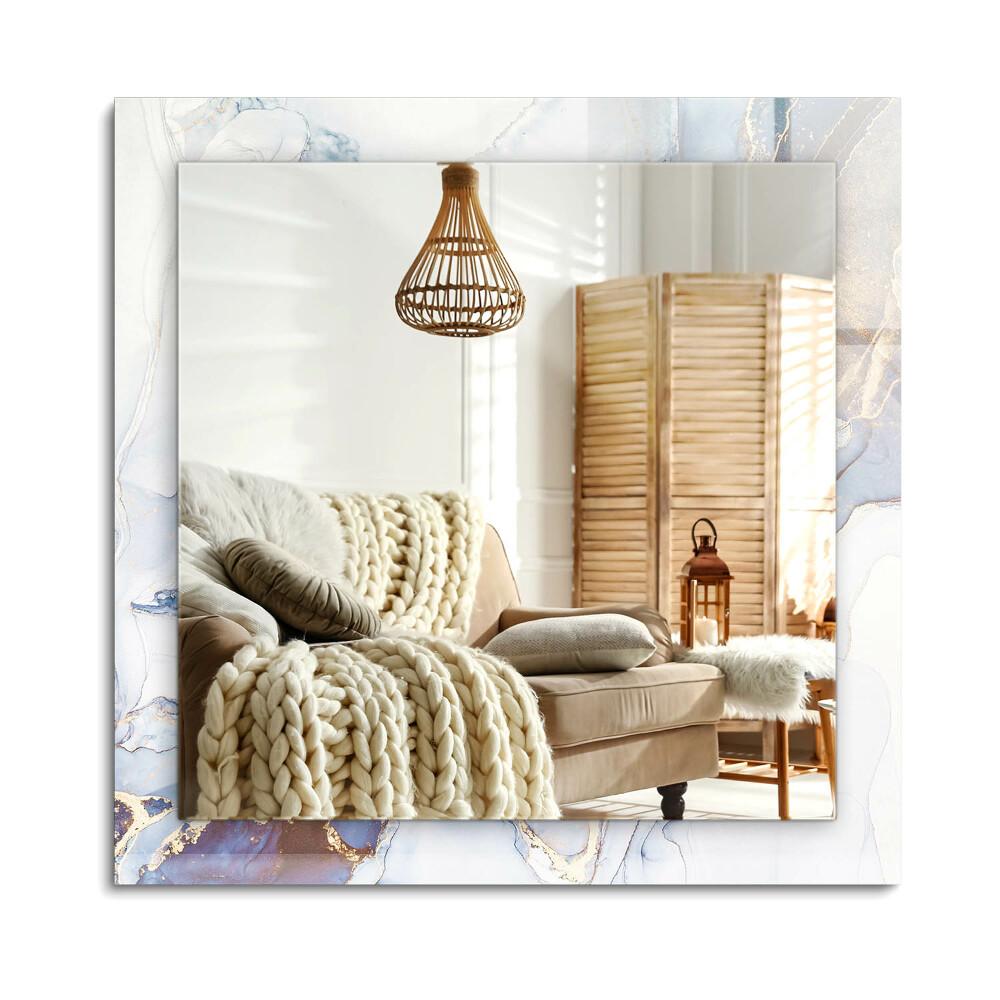 Obdĺžnikové dekoračné zrkadlo na stenu Abstraktné umenie mramor