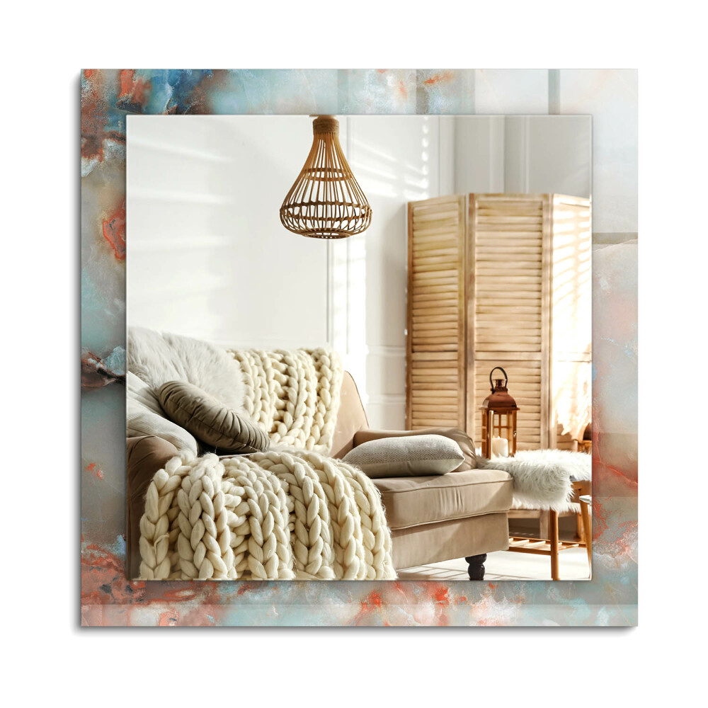 Obdĺžnikové dekoračné zrkadlo na stenu Abstraktné farebné textúry