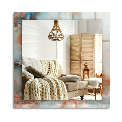 Obdĺžnikové dekoračné zrkadlo na stenu Abstraktné farebné textúry