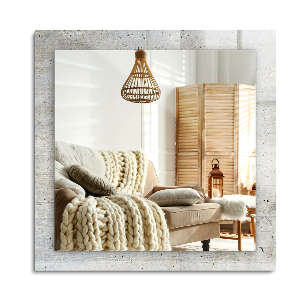 Obdĺžnikové zrkadlo rám s potlačou Prasknutá betónová stena