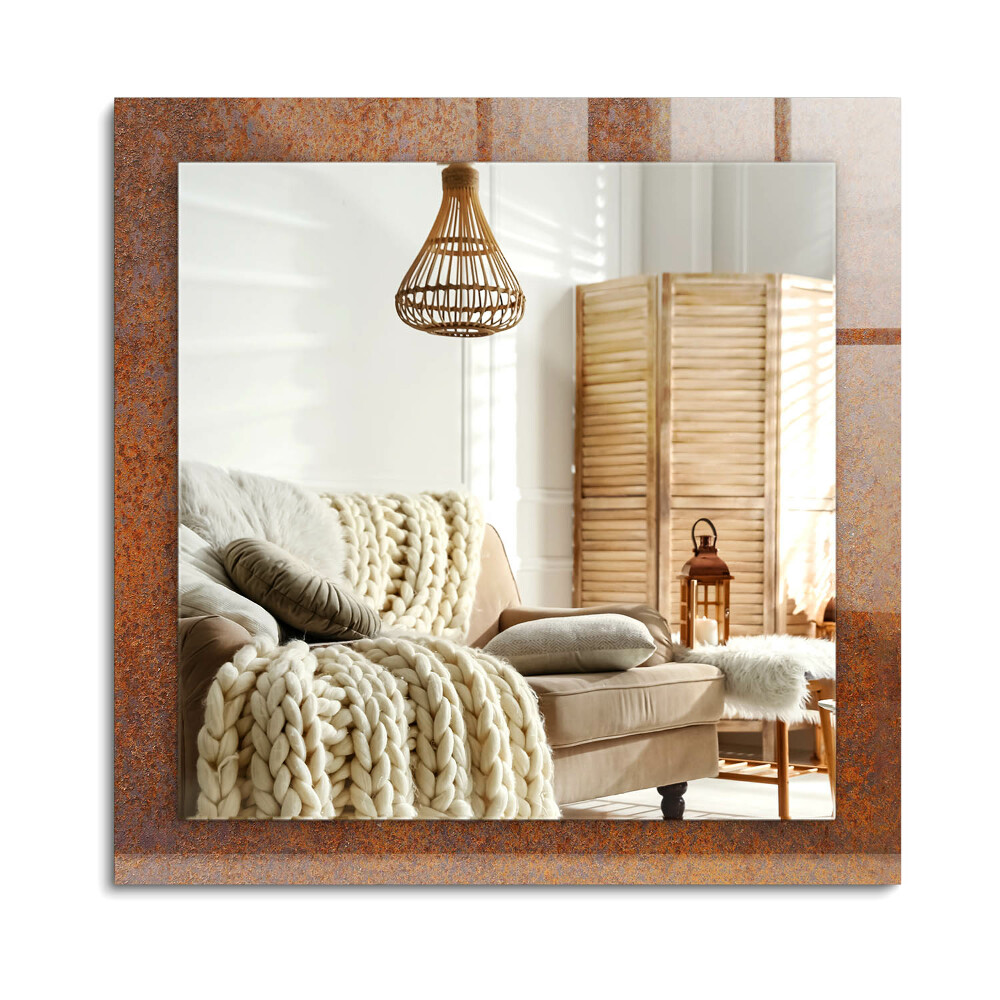 Obdĺžnikové dekoračné zrkadlo na stenu Hrdzavý kovový povrch