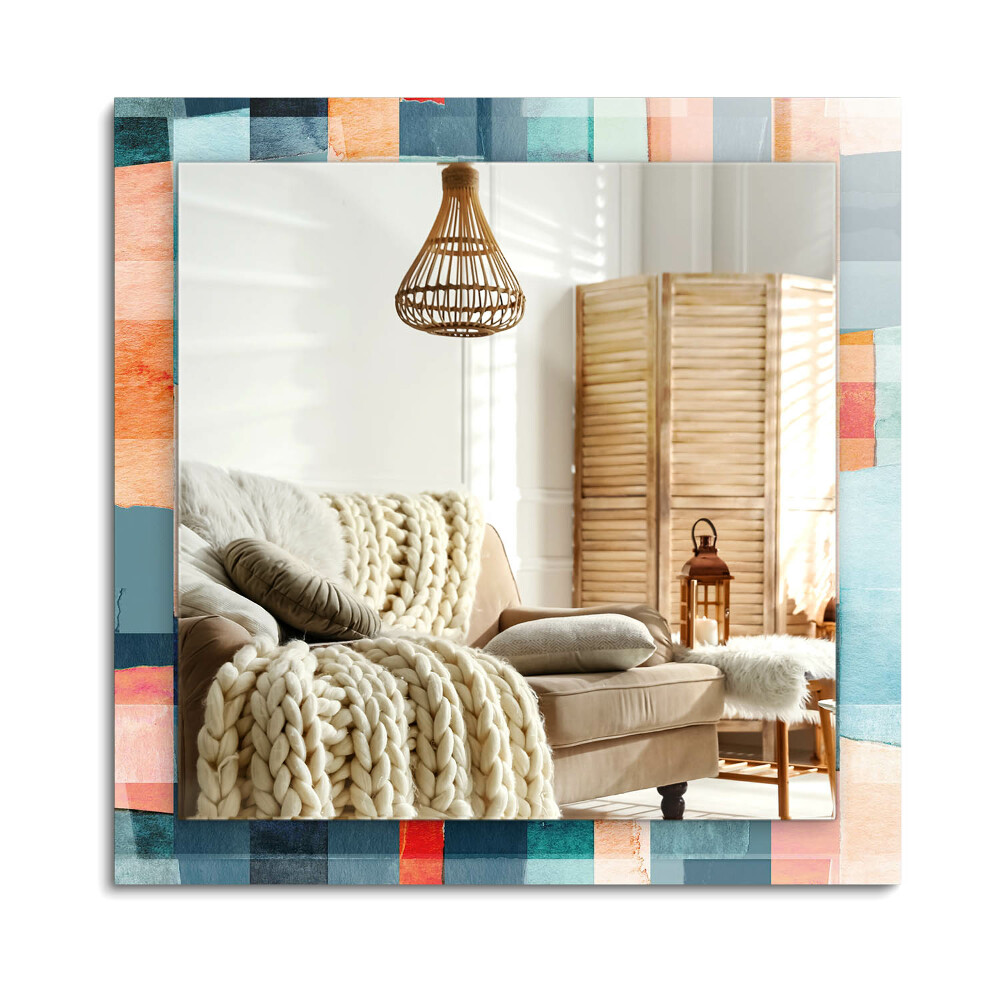 Obdĺžnikové dekoračné zrkadlo Farebné abstraktné obdĺžniky