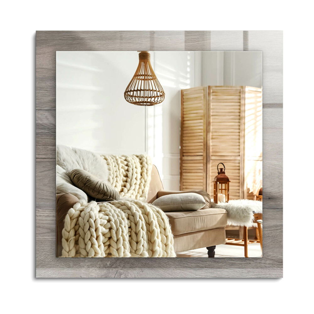 Obdĺžnikové zrkadlo rám s potlačou Textúra drevenej dosky