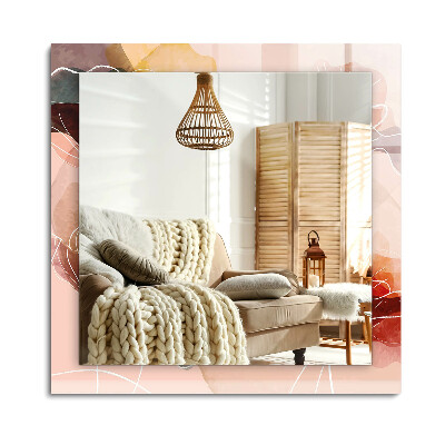 Obdĺžnikové dekoračné zrkadlo Abstraktné kvetinové vzory