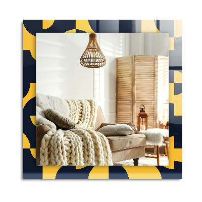 Obdĺžnikové dekoračné zrkadlo Abstraktný geometrický vzor