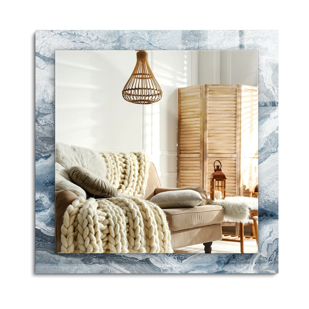 Obdĺžnikové dekoračné zrkadlo na stenu Mramor v odtieňoch