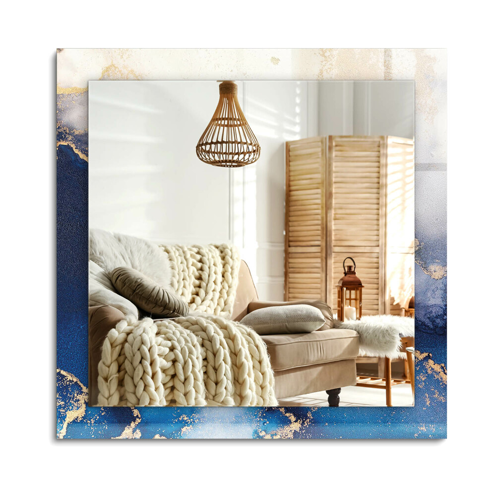 Obdĺžnikové zrkadlo rám s potlačou Abstraktné plastické umenie