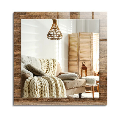 Obdĺžnikové dekoračné zrkadlo na stenu Drevené panely