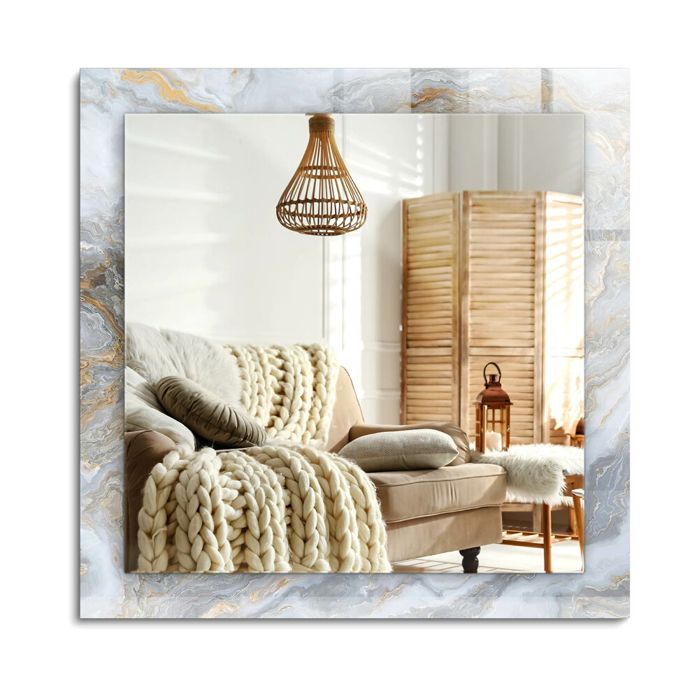 Obdĺžnikové zrkadlo rám s potlačou Textúra mramorového vzoru