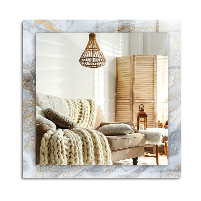 Obdĺžnikové zrkadlo rám s potlačou Textúra mramorového vzoru