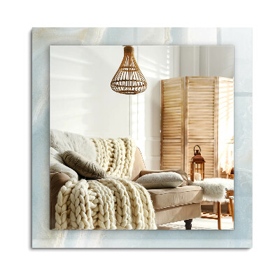 Obdĺžnikové dekoračné zrkadlo na stenu Modrý ónyxový mramor