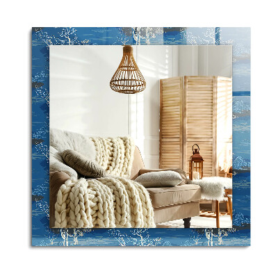 Obdĺžnikové dekoračné zrkadlo na stenu Krajina stromov