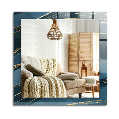 Obdĺžnikové zrkadlo rám s potlačou Abstraktné línie