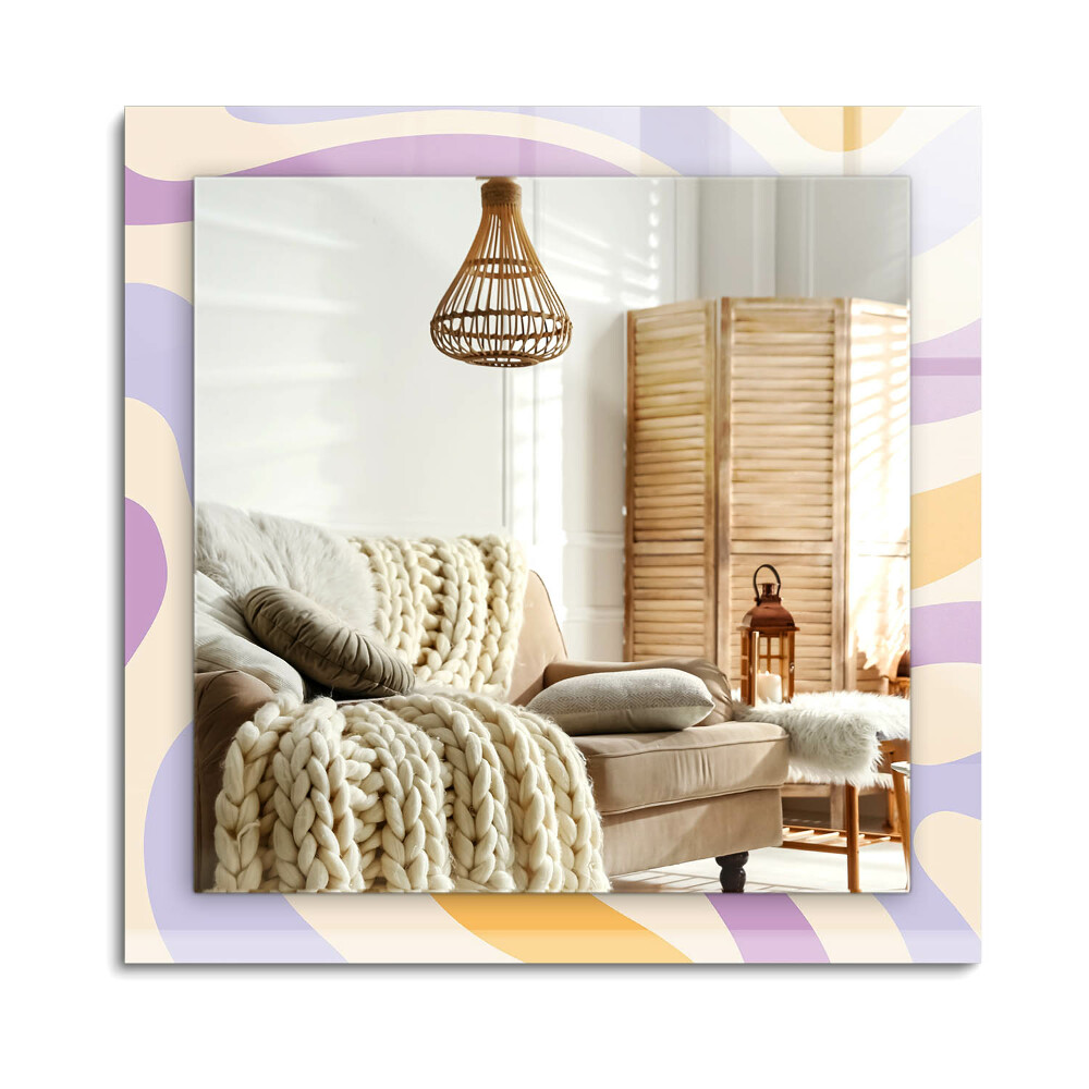 Obdĺžnikové zrkadlo rám s potlačou Abstraktné farebné vzory